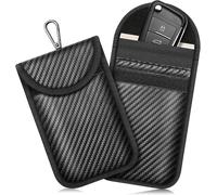 Keyless Go Pochettes Blocage Pour Clé Voiture,[Lot De 2] Étui De Protection Anti Signal Rfid,Anti-Theft Pochette Sac Clef Télécommande,Petite
