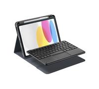 Keymag Case Etui avec clavier sans fil pour iPad 11" avec disposition QWERTY italienne, fixation magnétique et support réglable. Protection à 360° et