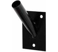 KeyMet GmbH Support mural pour drapeau - Double support - Noir - 1 compartiment