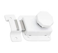 KeyMet GmbH Verrou de porte de toilettes - Verrou rotatif à bouton - Blanc