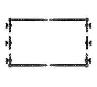 KeyMet Penture équerre droite Bande d'angle pour porte - Noir - Revêtement en poudre (800 (6 pièces)