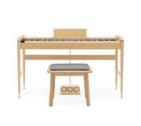Keynote Piano Numérique 88 Touches Lestées à Marteaux - Clavier Electrique Piano Droit Classique en Bois avec Siège et Bluetooth