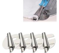 KeyoGoS Lot de 4 pieds ourleurs roulés à coudre, 3 à 10 mm, pied presseur en acier inoxydable pour machine à coudre pour la maison, accessoire de machine à coudre (7 à 10 mm)