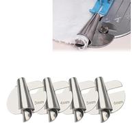 KeyoGoS Lot de 4 pieds ourleurs roulés à coudre, 3 à 10 mm, pied presseur en acier inoxydable pour machine à coudre pour la maison, accessoire de machine à coudre (3 à 6 mm)