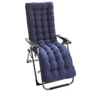 Keyohome Coussin de Chaise Longue Bain de Soleil, Coussin transat Jardin Exterieur antidérapante avec Couvre-Chef, Coussin transat épais pour Fauteuil Relax Lounge (Bleu)