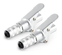 Keyohome Lot de 2 coupleurs de pistolet à graisse haute pression à double poignée, tête de remplissage de graisse autobloquante, compatible avec tous les pistolets à graisse NPT de 0,3 cm