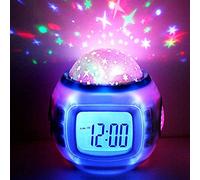 Keyohome Projecteur d'étoiles à LED avec réveil LED et musique pour chambre à coucher, cinéma maison, fille et garçon