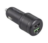 Keyouest - Adaptateur D'alimentation Pour Voiture - 2.4 A - Qc 3.0 - 2 Connecteurs De Sortie (Usb) - Noir