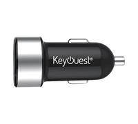 KeyOuest - Adaptateur d'alimentation pour voiture - 3.4 A - 2 connecteurs de sortie (USB) - noir