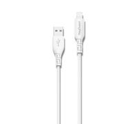 Keyouest - Câble USB vers Lightning eKOgreen 2,4A - Câble MFI d’1,20m pour Smartphones et Tablettes - Charge et Transfert - 100% Plastique Recyclé Post-Consommation, Certifié - Blanc