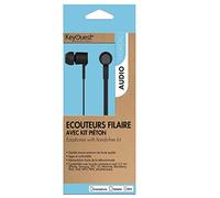 KeyOuest KO015322 Ecouteur filaire avec Kit piéton Noir