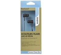 KeyOuest NORDIC - Écouteurs avec micro - intra-auriculaire - filaire - jack 3,5mm - noir Noir G