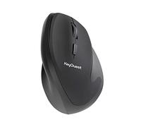 KeyOuest - Souris sans Fil Ergo Confort - Souris pour Droitiers, 6 Boutons, 800 à 1600 Dpi - Compatible PC et Mac, Plug & Play - Noire