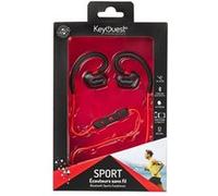 KeyOuest SPORT - Écouteurs avec micro - intra-auriculaire - montage sur l'oreille - Bluetooth - sans fil - rouge Rouge