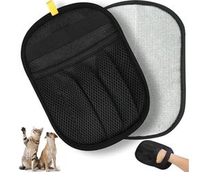 Keyoung Lot de 2 gants d'épilation réutilisables pour chats et chiens - Épilateur électrostatique épais pour poils d'animaux - Aimant pour petits et grands chiens