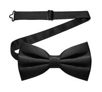 Keyoung Nœud papillon classique pour homme, noir, couleur unie classique pour homme, formel, avec fermeture à crochet et col réglable, pour mariage, fête, Noir , 12.5 x 6.5 cm