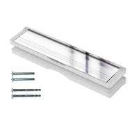 Keypak Boîte aux lettres à manches de 30,6 cm - pour une épaisseur de porte de 40 à 80 mm, rabat anti-claquement, boudin de porte interne, boîte aux lettres réglable pour portes en bois composite UPVC