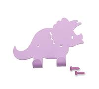 Keypak Crochets doubles décoratifs en métal à fixation murale pour porte de garçon et fille, chambre de tout-petits ou chambre de bébé - Fixations assorties incluses (violet)