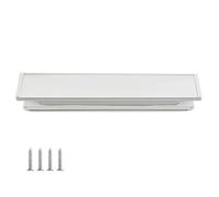 Keypak Plaque aux lettres pour porte fine de 32,6 cm - Convient aux portes en UPVC de 40 à 80 mm, cadre et rabat blancs, boîte aux lettres réglable