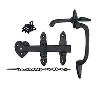 keypak Suffolk Loquet (levier à pouce) avec goupille de verrouillage double face pour portail, noir antique, 11,5 x 20 x 4,5 cm
