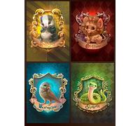 KEYRANKE Lot de 4 peintures au diamant pour enfants, kits d'art diamant en cristal pour décoration murale d'intérieur (30,5 x 40,6 cm)