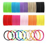 KEYRI 100 Pièces Elastique Cheveux 4mm Chouchou Cheveux Multicolore Elastique Cheveux Fille Très Élastique Accessoires Cheveux Bonne Qualité Elastiques à Cheveux pour les Femmes Filles (Multicolore)