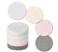 KEYRI 20 Pièces Matériau en Fibre de Bambou Souple Tampons Démaquillants Disques Coton Demaquillant Lavable et Réutilisable Double Face Pads Démaquillants Bio Visage et Yeux (Rond)