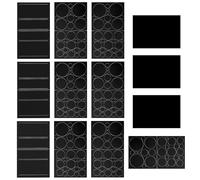 KEYRI 211 Pièces Patchs de Réparation Formes Rondes et Rectangulaires Nylon Patch Autocollant pour Vestes, Tentes et Vêtements D'extérieur Down Jacket Patches pour Tissus à Surface Lisse (Noir)