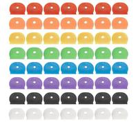 KEYRI 56 Pièces Couvres Clés, Couvre Clef Flexibles Cap Clé Colorées Étanches Couvre-Clés Étiquettes Silicone Capuchon de Clé Identifiant de Clé Couvre-Clés pour Identification Clé (56)