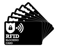 KEYRI 6 PCS Carte Anti RFID Ultra-Mince Protecteur de Carte de Crédit | Blocage Antivol Protection des Cartes de Crédit pour Portefeuilles RFID Cards Cartes de Sécurité pour Hommes et Femmes (Noir)