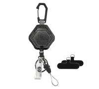 Keyring - Kevins Rétractables Avec Clip De Carabiner | Tapé De Téléphone Antivol Et Porte-badge ID | Reel Rétractable Robuste Pour La Randonnée, Le Trekking, L'alpinisme Ou L'utilisation En Plein Air