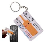 Keyring Tyre Tread Depth Gauge - Pocket-Sized Car & Motorcycle Tyre Measure Tool, High Precision Easy Read Ruler | Compact Thickness Gauge For Quick Safety Checks, MOT Prep & Maintenance