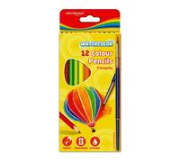 Keyroad Aquarelle crayons de couleur triangulaires 12 pcs + pinceau