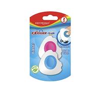Keyroad EXRASER Plus Lot de 2 gommes à Effacer pour Crayons et Crayons de Couleur - Mélange de Couleurs - Idéal pour l'école et Le Bureau