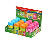 KEYROAD Hello Taille-crayon ergonomique double avec gomme 16 pièces Plastique Lames en acier Crayons et crayons Couleurs mélangées Taille-crayon