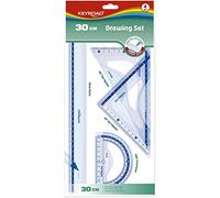 Keyroad KR971429 - Set de règles, 30 cm, transparent