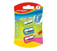 Keyroad KR971747 Taille-crayon 3 pièces/modèle Easy Green Card - 3 pièces - Multicolore