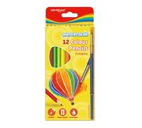 Keyroad KR971872 Lot de 12 crayons de couleur aquarelle triangulaires de haute qualité pour adultes et enfants Avec trou de suspension