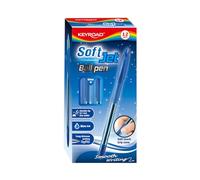 Keyroad Lot de 12 stylos à bille classiques jetables Bleu 0,7 mm