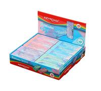 KEYROAD Lot de 20 gommes amusantes pour crayon et crayon de couleur - Emballées dans un présentoir - Mélange de couleurs - Idéal pour l'école et le bureau