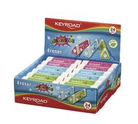 KEYROAD Lot de 24 gommes à effacer pour crayon et crayons de couleur - Emballé dans l'écran/mélange de couleurs/idéal pour l'école et le bureau