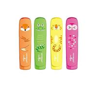 Keyroad Lot de 4 surligneurs FLUO JUNGLE Couleur : jaune oragne rose vert/surligneur L'encre non toxique/pour les enfants à l'école/épaisseur de trait 1-5 mm, KR972176