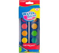 KEYROAD peinture aquarelle avec pinceau 12 couleurs
