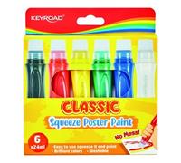 KEYROAD peinture pour affiches en stylo à pression 6 couleurs x 24ml