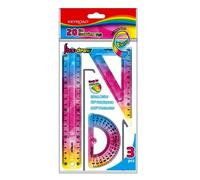 Keyroad Rainbow Deco set de géométrie flexible règle de 20cm, excentrique