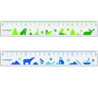 KEYROAD Règle en plastique transparent 20 cm avec impression décorative Pendentif Mix 1pc.