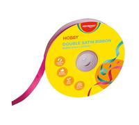 Keyroad Ruban de satin / 12 x 22 mm / 86 m - Ruban de satin sur bobine - Ruban décoratif double face - Rose