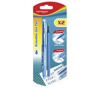 Keyroad Stylo à bille à encre gel avec recharge remplaçable 0,7 mm/bleu/effaçable/trou pour suspendre des ampoules/couleurs mélangées/pour maternelle et école maternelle