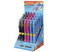 Keyroad Stylo à bille gel 0,7 mm/ 24 pcs/Emballé dans l'écran/le bureau préscolaire et école/couleurs mélangées