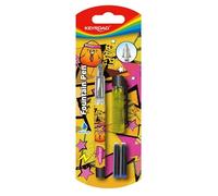 KEYROAD Stylo plume, pour étudiant, école, poignée ergonomique, design tendance, 2 mines